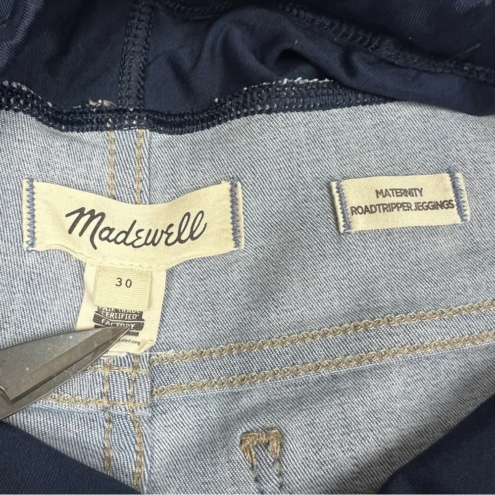 Madewell Maternity Over-the-Belly Roadtripper Jeggings Berrington Wash Size 30
